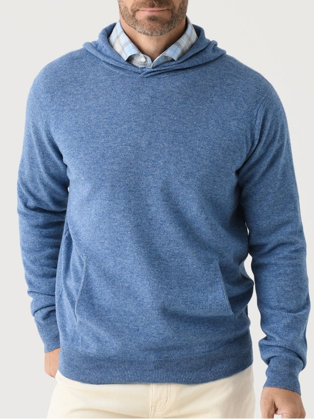 Peter Millar Conway Wool Cashmere Popover Hoodie Sweater